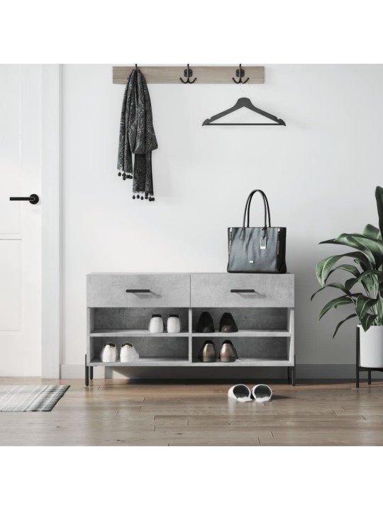 Botník betonově šedý 102 x 35 x 55 cm kompozitní dřevo
