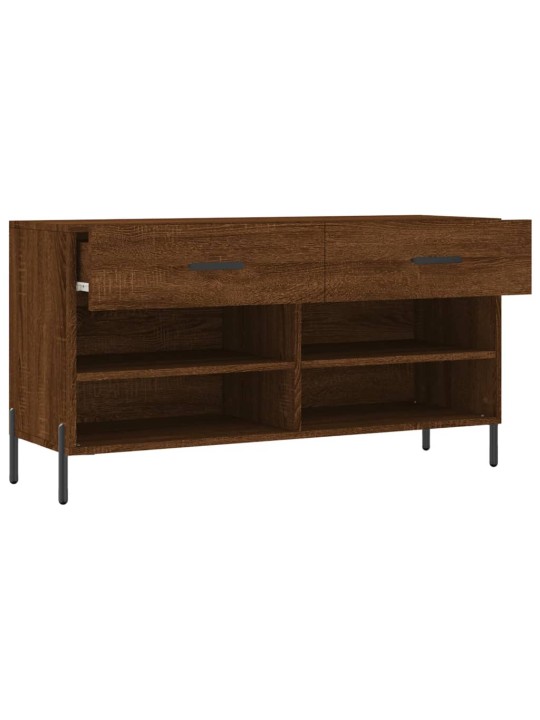 Botník hnědý dub 102 x 35 x 55 cm kompozitní dřevo