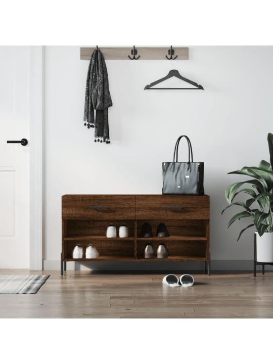Botník hnědý dub 102 x 35 x 55 cm kompozitní dřevo
