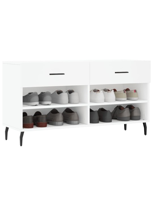 Botník bílý 102 x 35 x 55 cm kompozitní dřevo