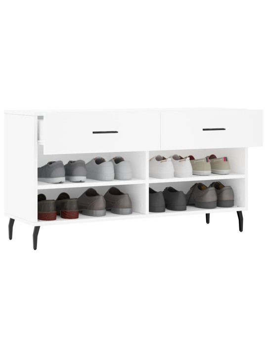 Botník bílý 102 x 35 x 55 cm kompozitní dřevo