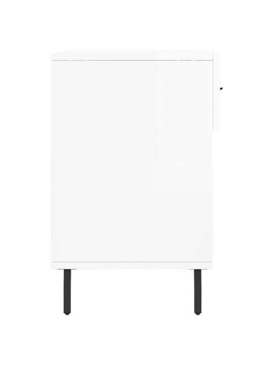 Botník bílý s vysokým leskem 102 x 35 x 55 cm kompozitní dřevo