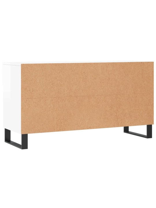 Botník bílý s vysokým leskem 102 x 35 x 55 cm kompozitní dřevo