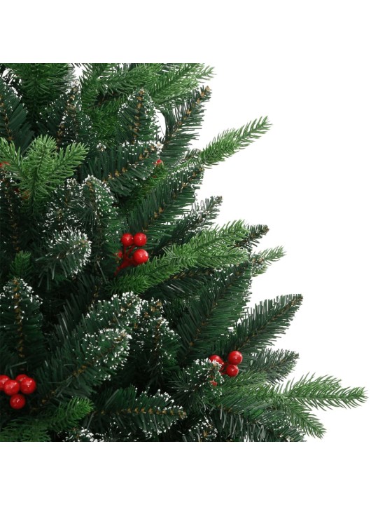 Umělý sklápěcí vánoční stromek s červenými bobulemi 150 cm