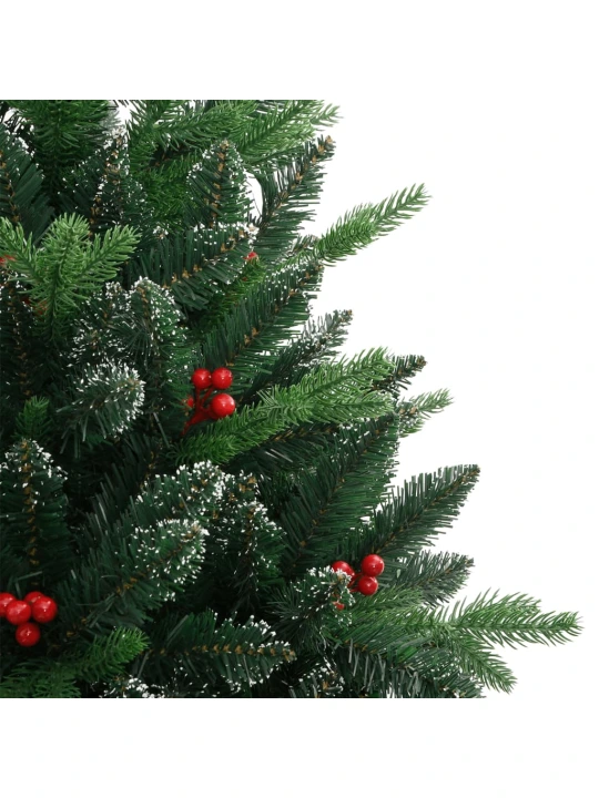 Umělý sklápěcí vánoční stromek s červenými bobulemi 150 cm