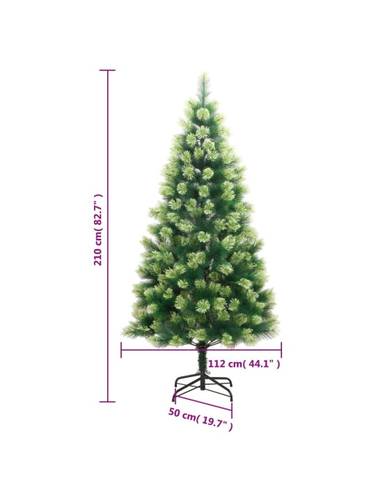 Umělý sklápěcí vánoční stromek se stojanem 210 cm