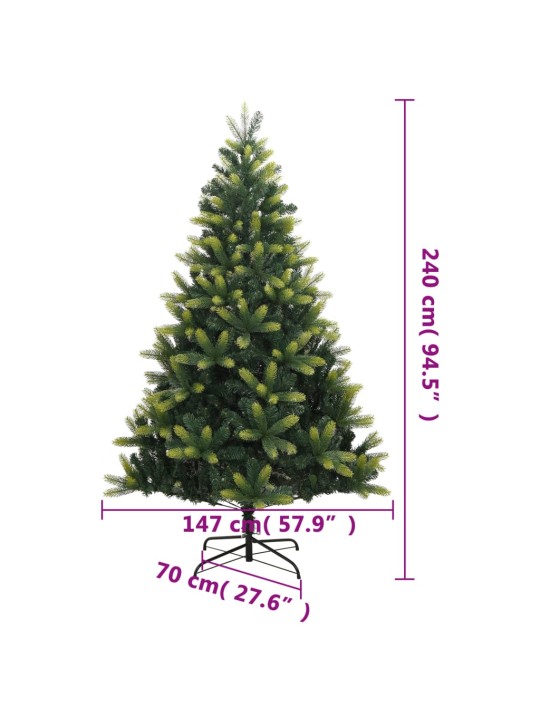 Umělý sklápěcí vánoční stromek se stojanem 240 cm