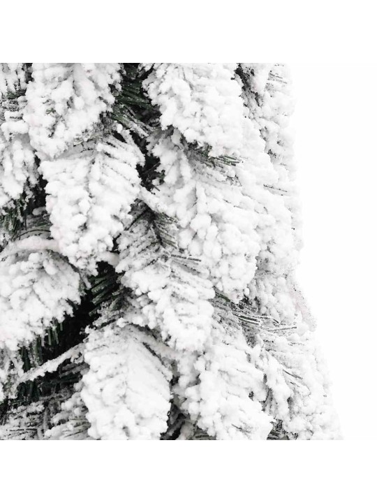 Umělý vánoční stromek s LED osvětlením zasněžený 130 LED 210 cm