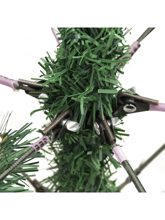 Umělý sklápěcí vánoční stromek s šiškami a bobulemi 240 cm
