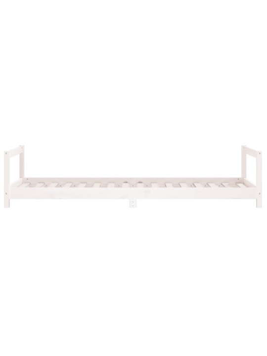 Dětská postel bílá 80 x 200 cm masivní borové dřevo