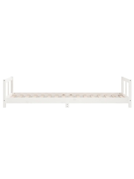 Dětská postel bílá 90 x 200 cm masivní borové dřevo