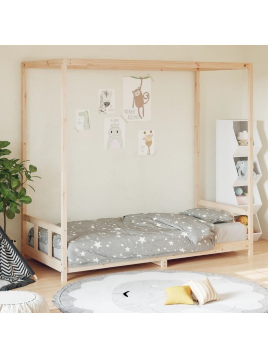 Dětská postel 90 x 200 cm masivní borové dřevo