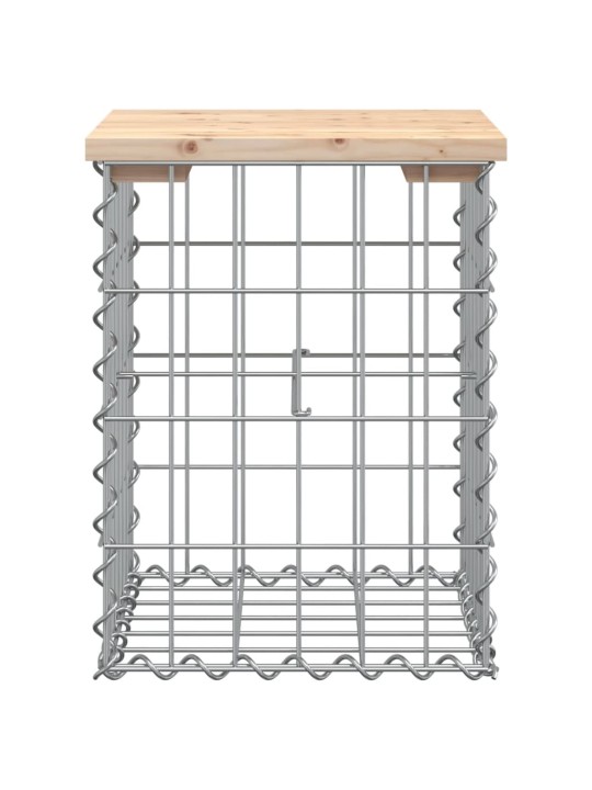 Zahradní lavice gabionový design 33x31x42 cm masivní borovice