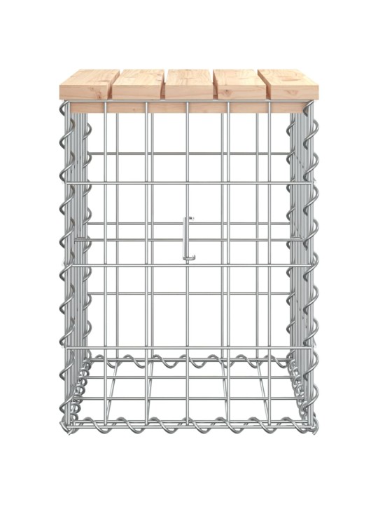 Zahradní lavice gabionový design 33x31x42 cm masivní borovice