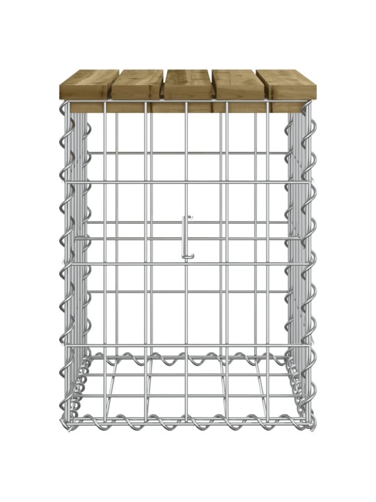 Zahradní lavice gabionový design 33 x 31 x 42 cm borové dřevo