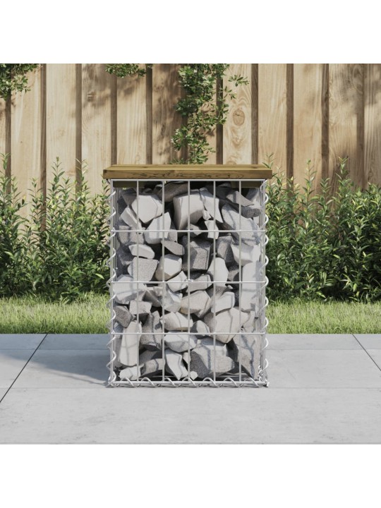 Zahradní lavice gabionový design 33 x 31 x 42 cm borové dřevo