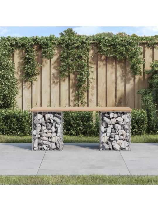Zahradní lavice gabionový design 103x31x42 cm masivní borovice