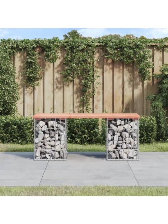 Zahradní lavice gabionový design 103x31x42 cm masivní douglaska