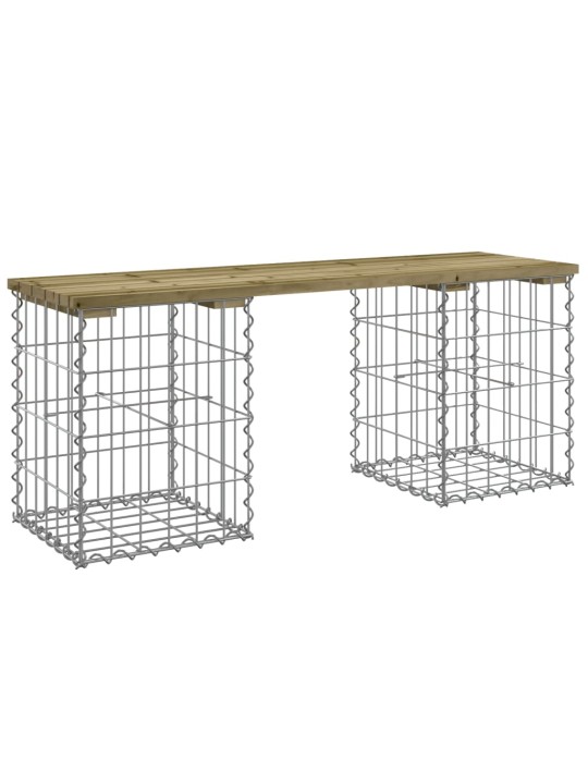 Zahradní lavice gabionový design 103 x 31 x 42 cm borové dřevo