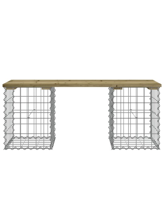 Zahradní lavice gabionový design 103 x 31 x 42 cm borové dřevo