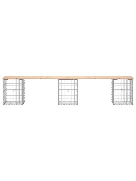 Zahradní lavice gabionový design 203x31x42 cm masivní borovice