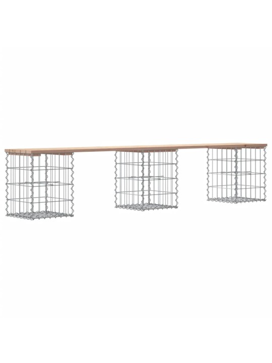 Zahradní lavice gabionový design 203x31x42 cm masivní borovice