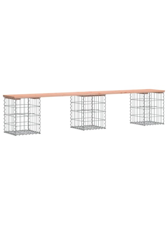 Zahradní lavice gabionový design 203x31x42 cm masivní douglaska