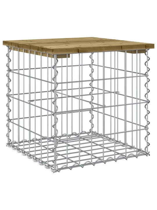 Zahradní lavice gabionový design 43 x 44 x 42 cm borové dřevo
