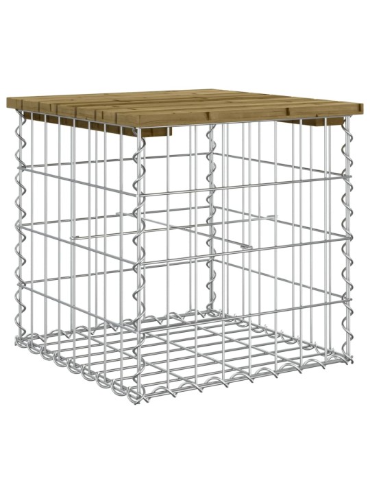 Zahradní lavice gabionový design 43 x 44 x 42 cm borové dřevo
