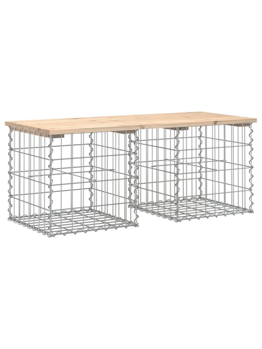 Zahradní lavice gabionový design 103x44x42 cm masivní borovice