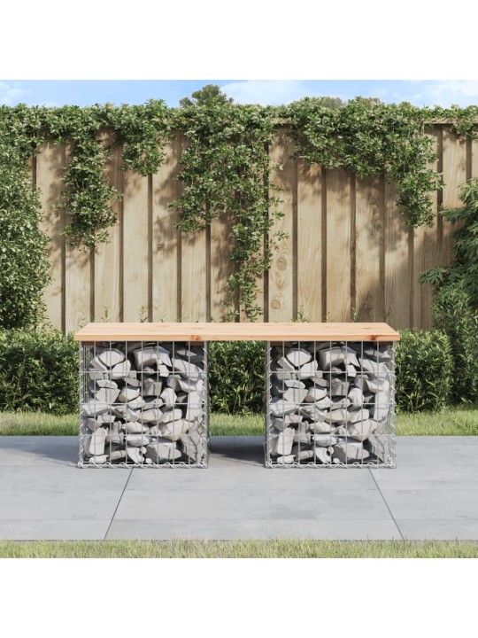 Zahradní lavice gabionový design 103x44x42 cm masivní borovice
