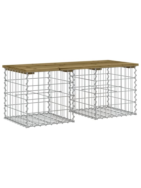Zahradní lavice gabionový design 103 x 44 x 42 cm borové dřevo