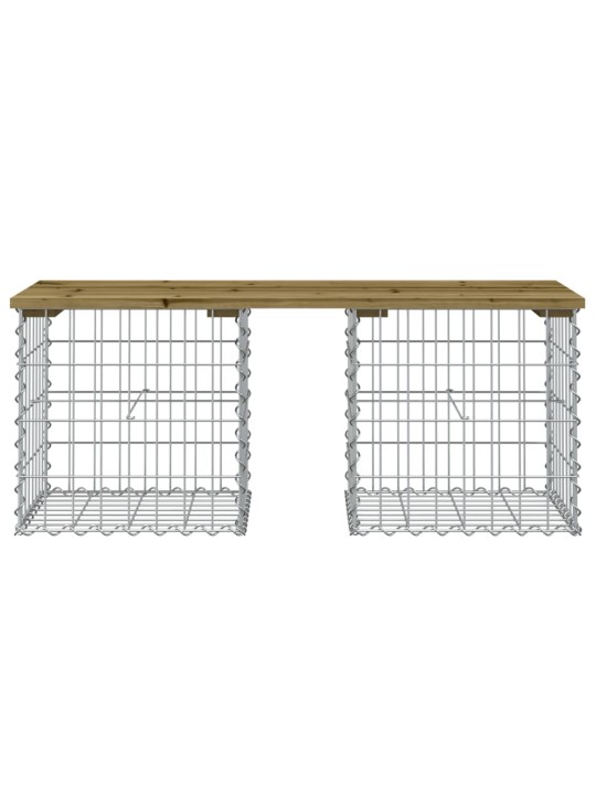 Zahradní lavice gabionový design 103 x 44 x 42 cm borové dřevo