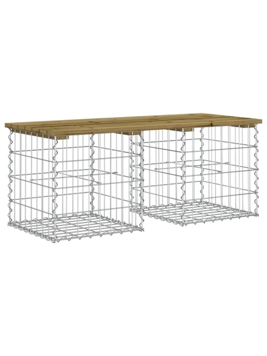 Zahradní lavice gabionový design 103 x 44 x 42 cm borové dřevo