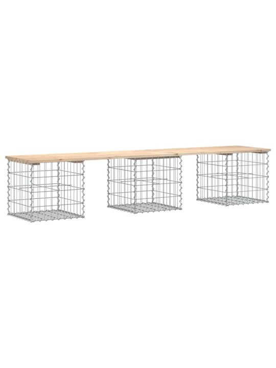 Zahradní lavice gabionový design 203x44x42 cm masivní borovice