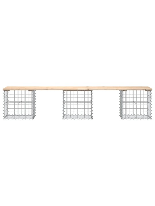 Zahradní lavice gabionový design 203x44x42 cm masivní borovice