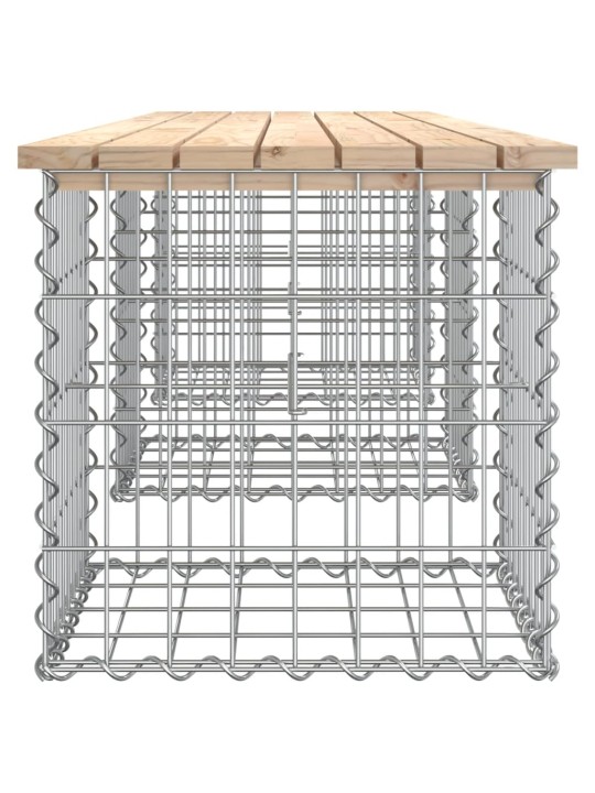 Zahradní lavice gabionový design 203x44x42 cm masivní borovice
