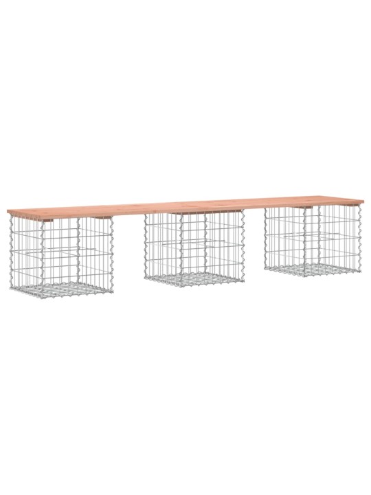 Zahradní lavice gabionový design 203x44x42 cm masivní douglaska