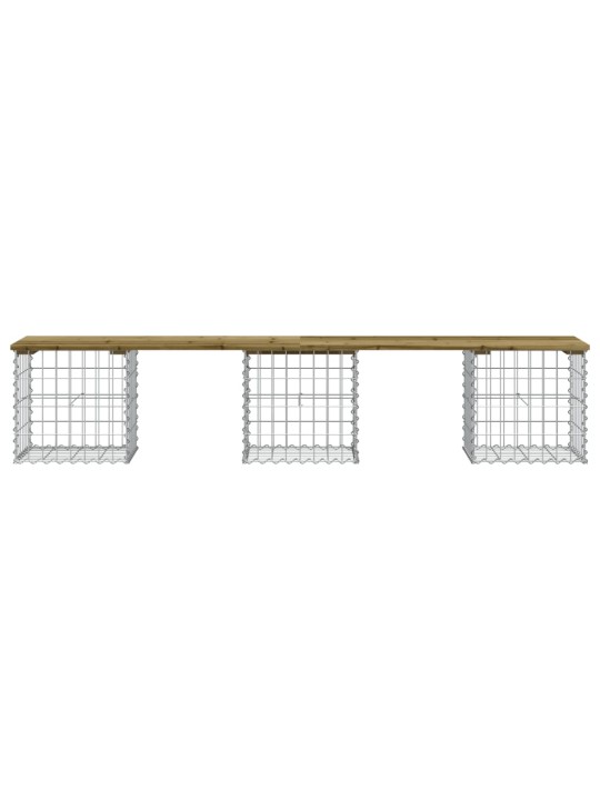 Zahradní lavice gabionový design 203 x 44 x 42 cm borové dřevo