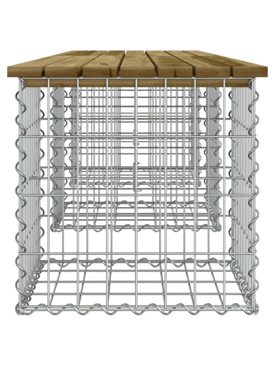 Zahradní lavice gabionový design 203 x 44 x 42 cm borové dřevo