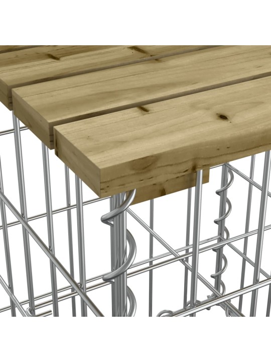 Zahradní lavice gabionový design 203 x 44 x 42 cm borové dřevo