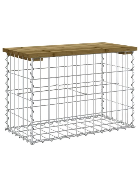 Zahradní lavice gabionový design 63 x 31,5 x 42 cm borové dřevo