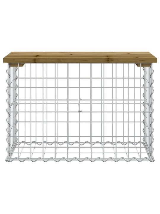 Zahradní lavice gabionový design 63 x 31,5 x 42 cm borové dřevo
