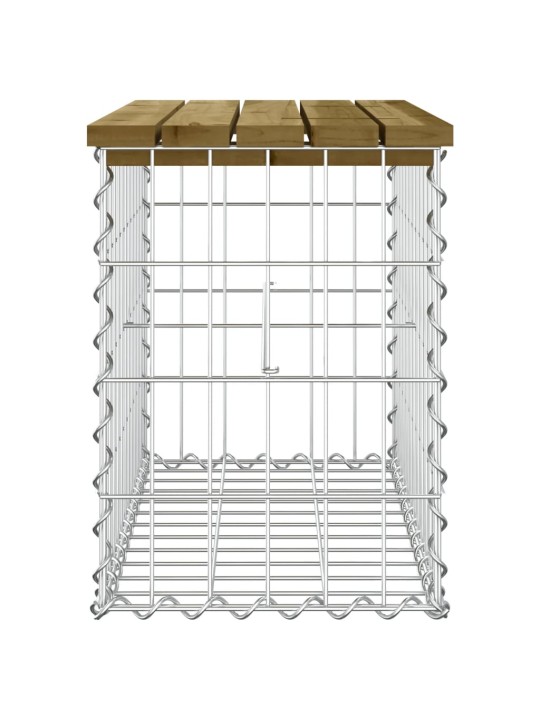 Zahradní lavice gabionový design 63 x 31,5 x 42 cm borové dřevo