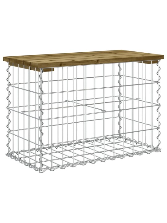 Zahradní lavice gabionový design 63 x 31,5 x 42 cm borové dřevo
