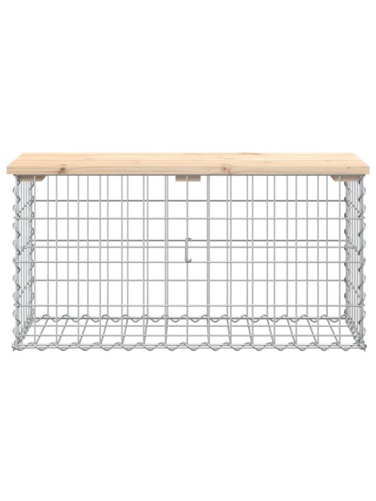 Zahradní lavice gabionový design 83x31,5x42 cm masivní borovice