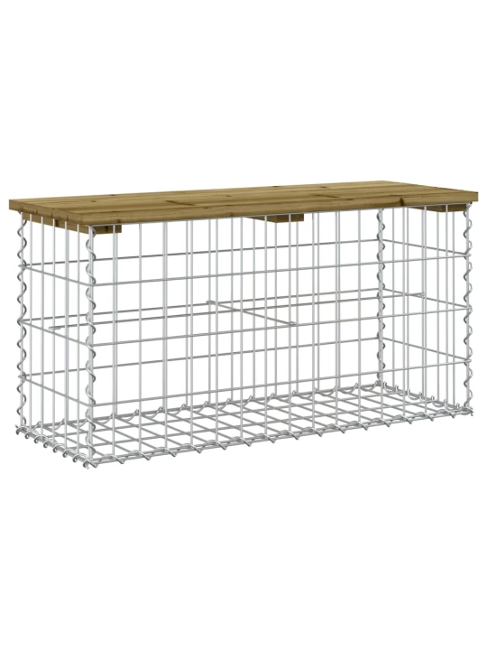 Zahradní lavice gabionový design 83 x 31,5 x 42 cm borové dřevo