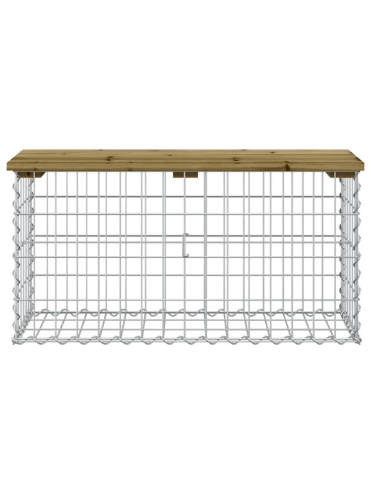Zahradní lavice gabionový design 83 x 31,5 x 42 cm borové dřevo
