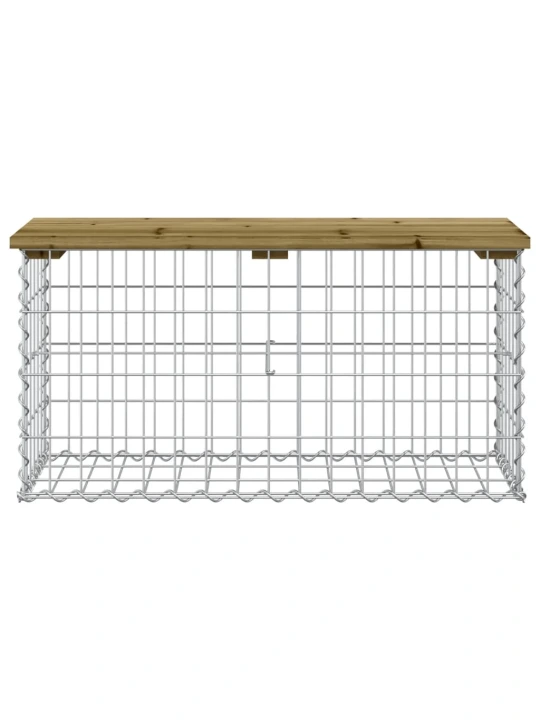 Zahradní lavice gabionový design 83 x 31,5 x 42 cm borové dřevo