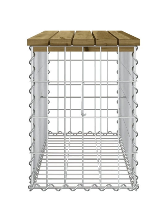 Zahradní lavice gabionový design 83 x 31,5 x 42 cm borové dřevo